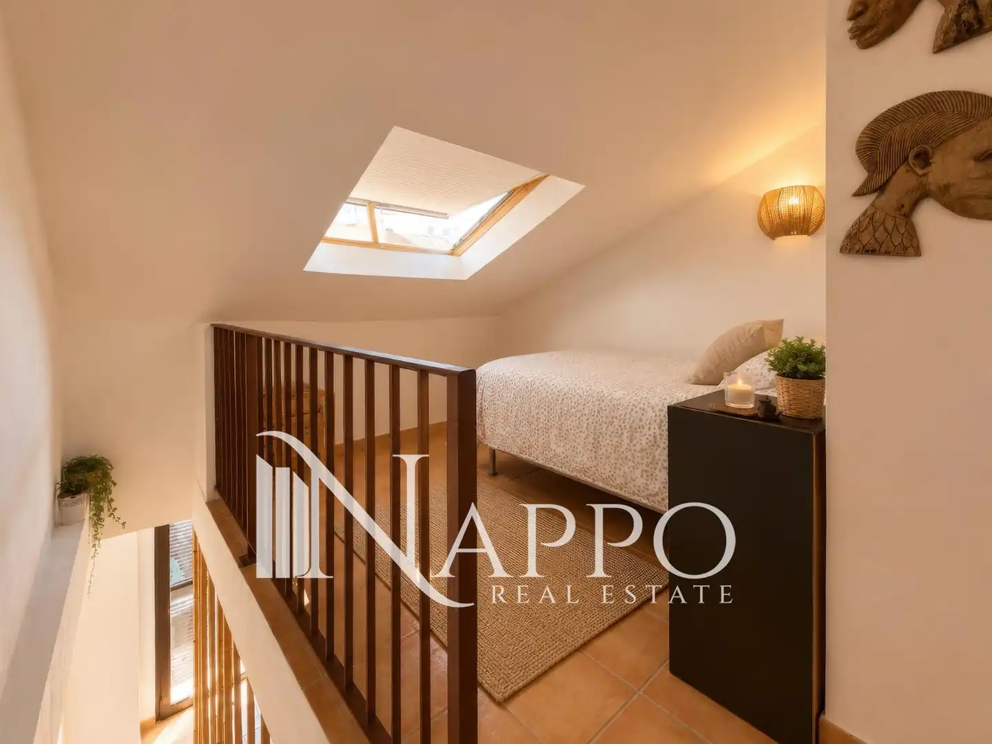 Schlafzimmer von Maisonette zum Verkauf in  Palma de Mallorca mit Klimaanlage, Heizung und Möbliert