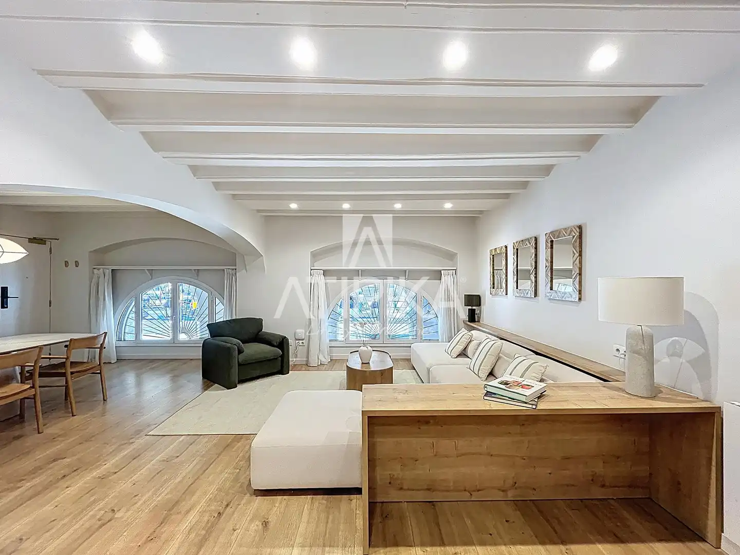 Sala de estar de Piso en venta en Barcelona con Aire acondicionado, Calefacción y Parquet