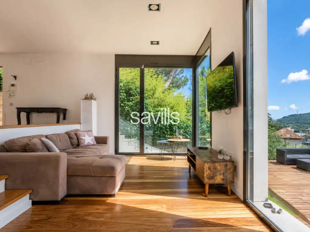 Sala de estar de Casa o chalet de alquiler en Barcelona con Horno