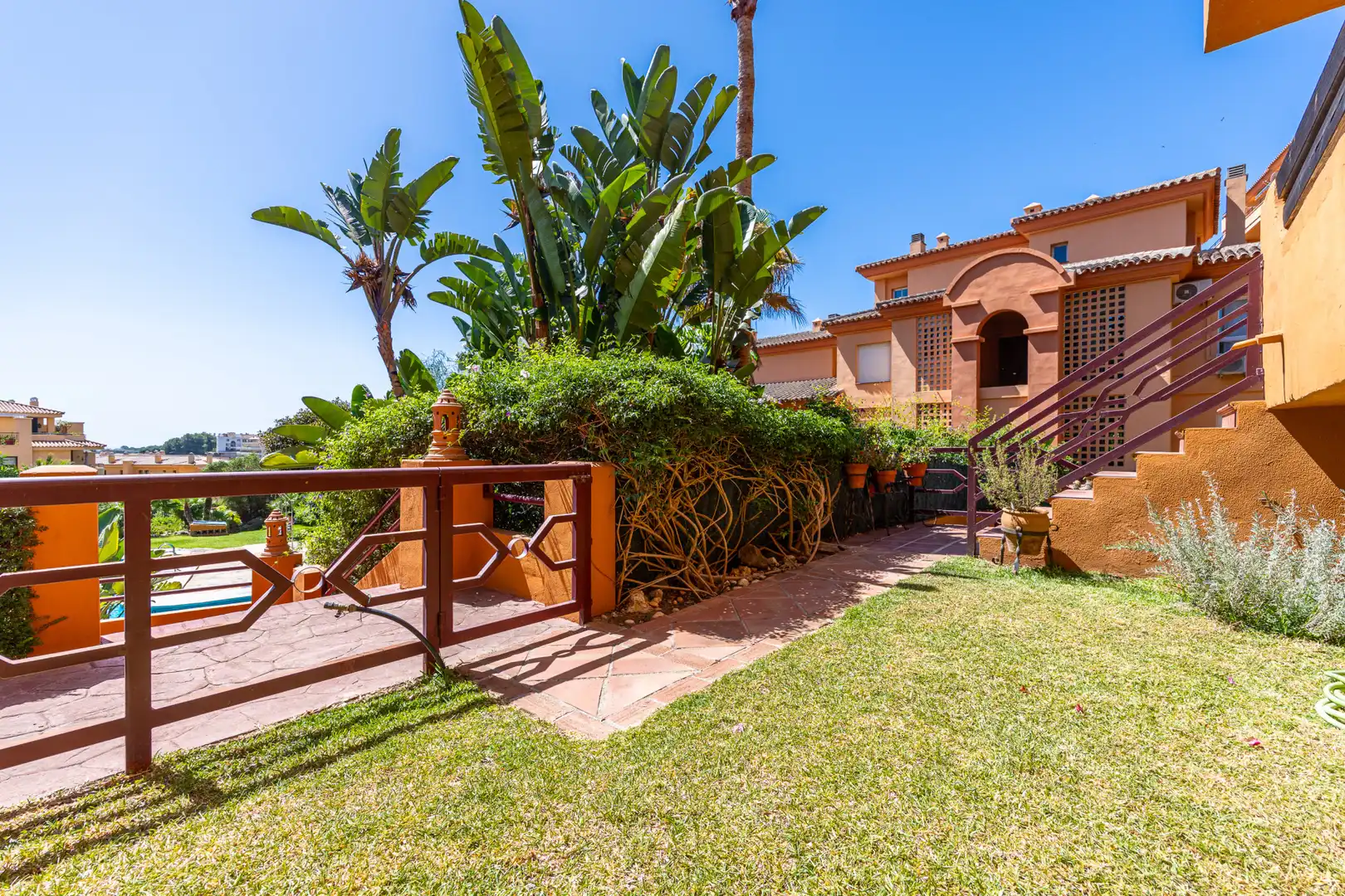 Jardín de Planta baja en venta en Mijas con Aire acondicionado, Jardín privado y Terraza