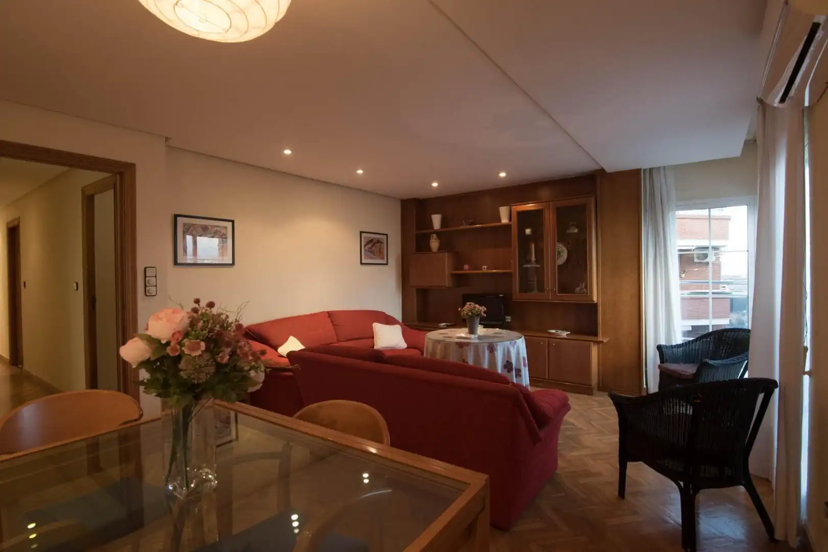 Wohnzimmer von Wohnung zur Miete in Murcia mit Heizung, Parkett und Terrasse