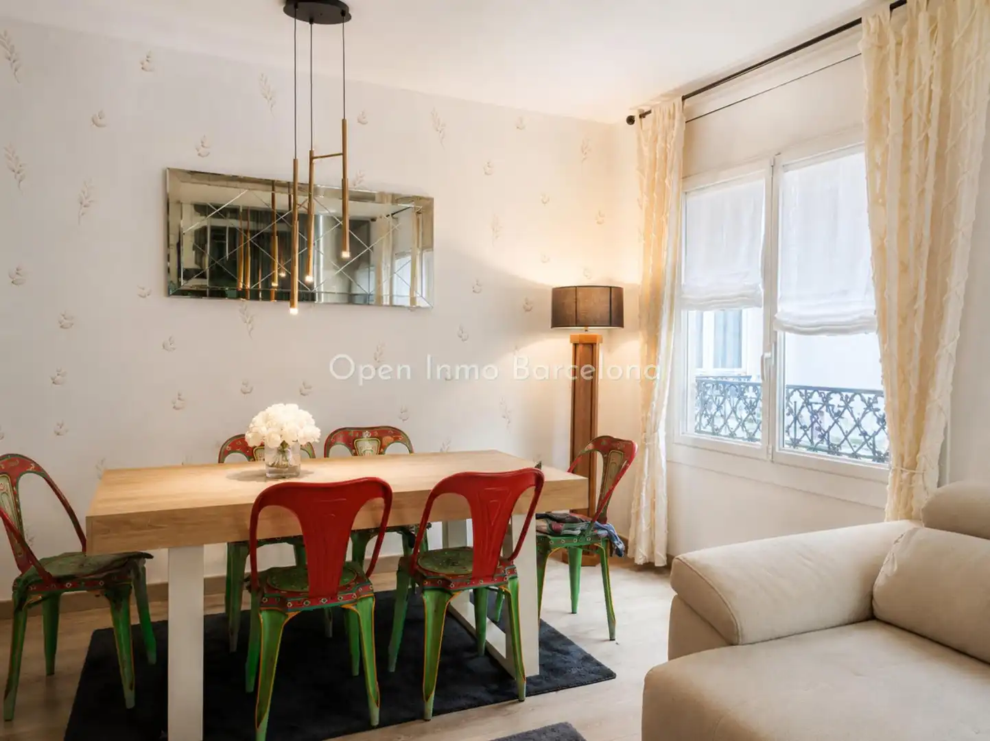 Esszimmer von Wohnung zur Miete in Sitges mit Klimaanlage, Heizung und Möbliert