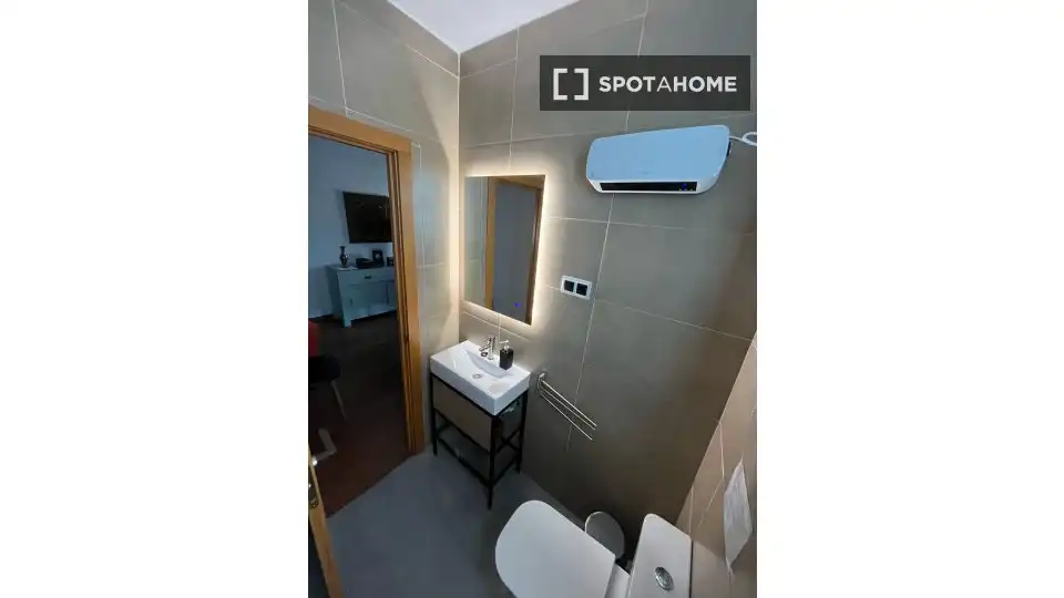 Bathroom of Apartments for share in Madrid  with Air Conditioner, Heating and Terrace