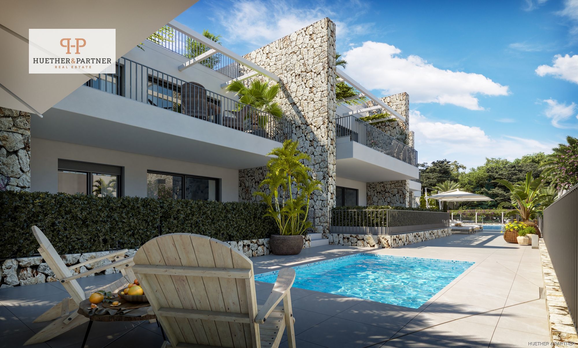 Swimming pool of Flat for sale in Andratx  with Air Conditioner
