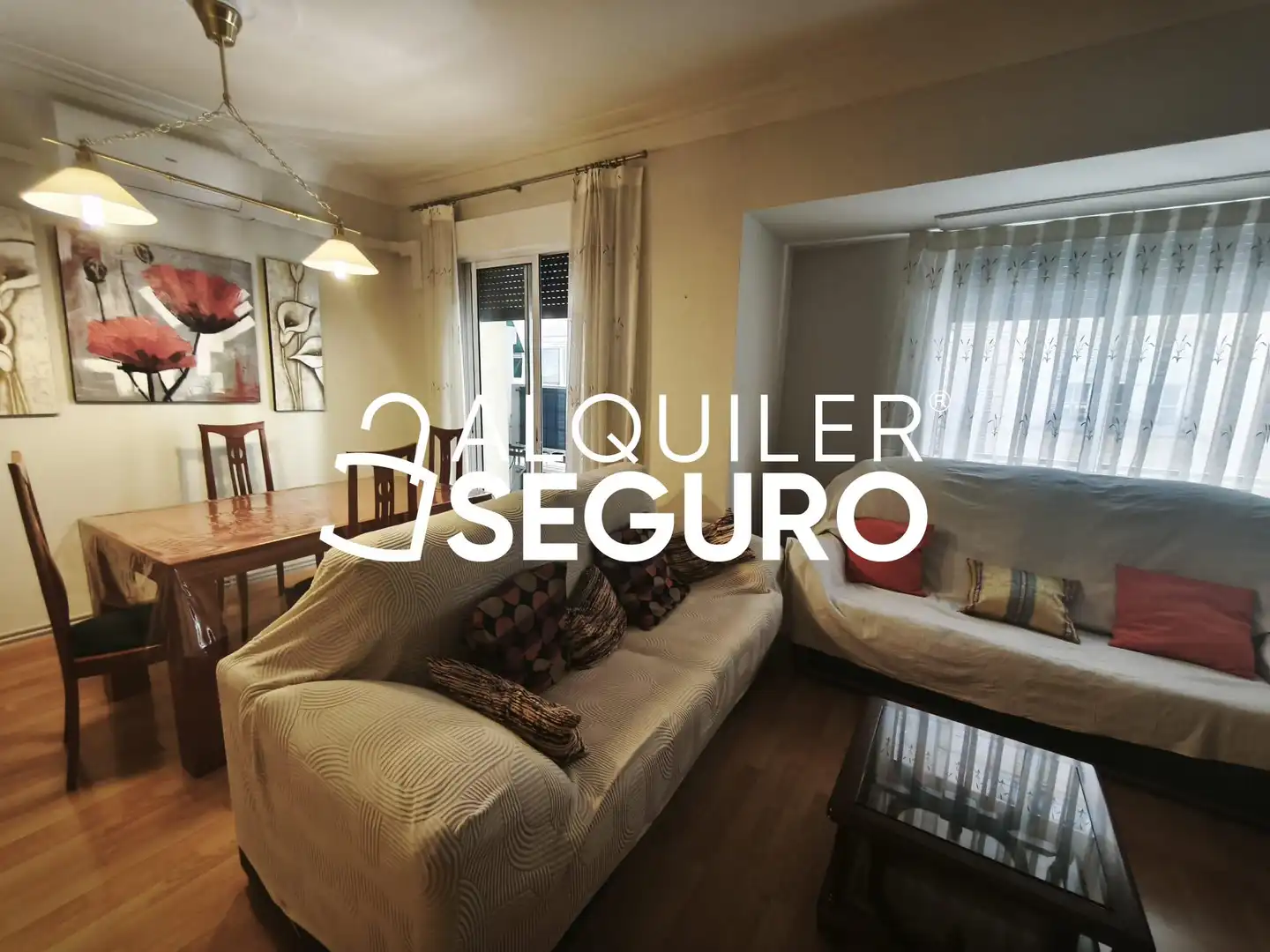Sala de estar de Piso de alquiler en Zaragoza con Aire acondicionado, Calefacción y Terraza