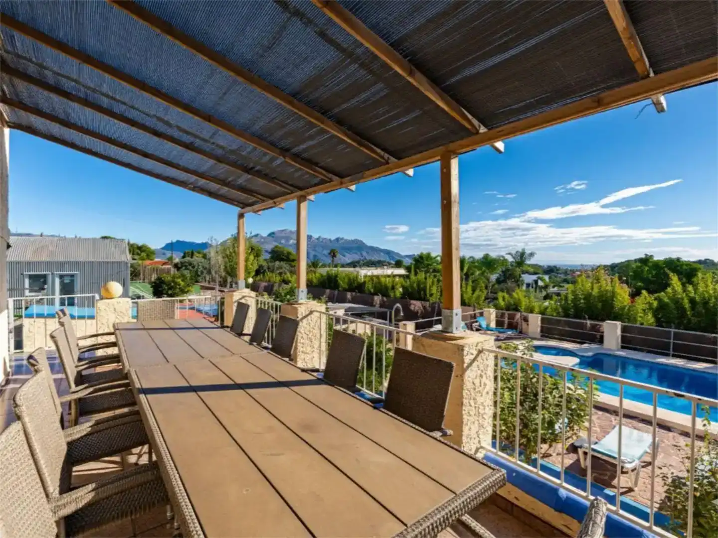 Terrasse von Wohnung zum Verkauf in Polop mit Klimaanlage, Schwimmbad und Balkon
