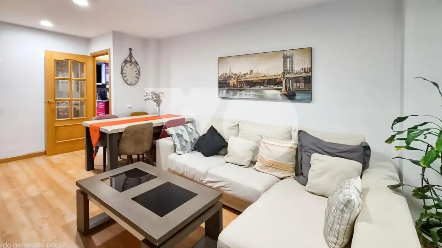 Living room of Flat for rent in Madrid  with Air Conditioner and Parquet flooring