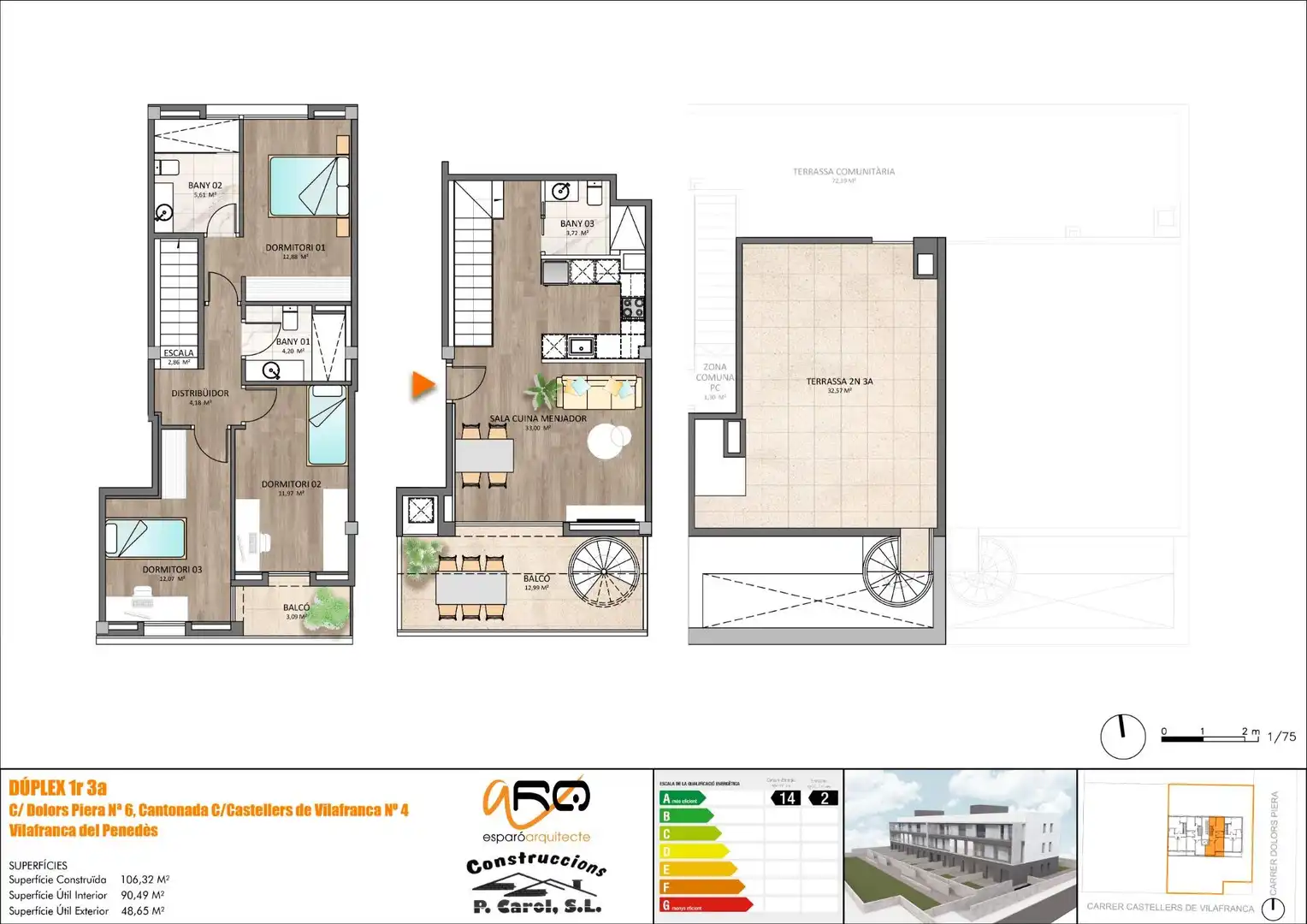 Dúplex en venta en Vilafranca del Penedès con Terraza