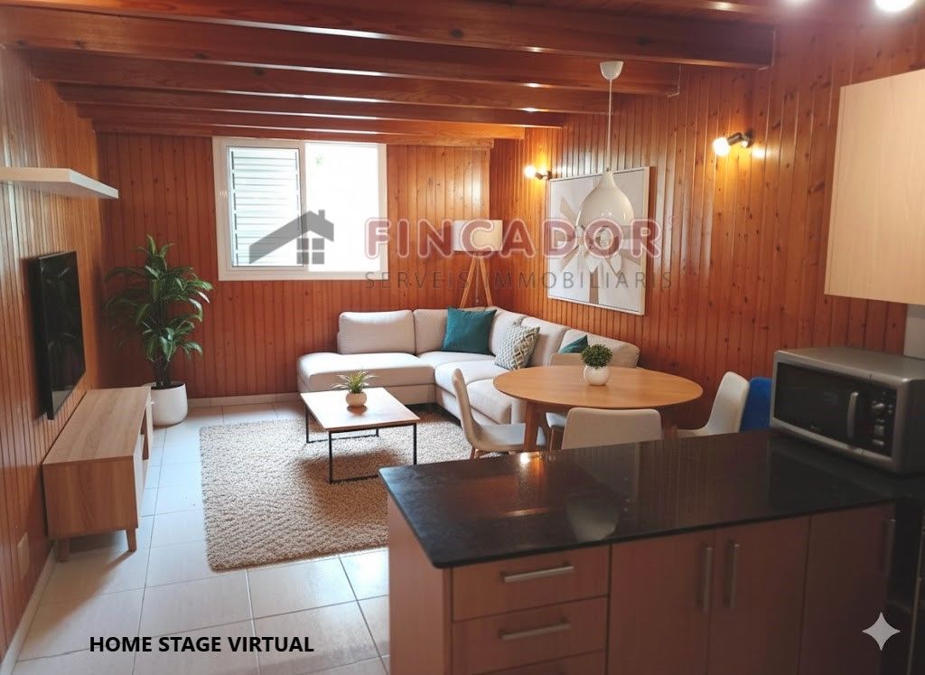 Living room of Flat for sale in  Barcelona Capital  with Heating, Private garden and Parquet flooring