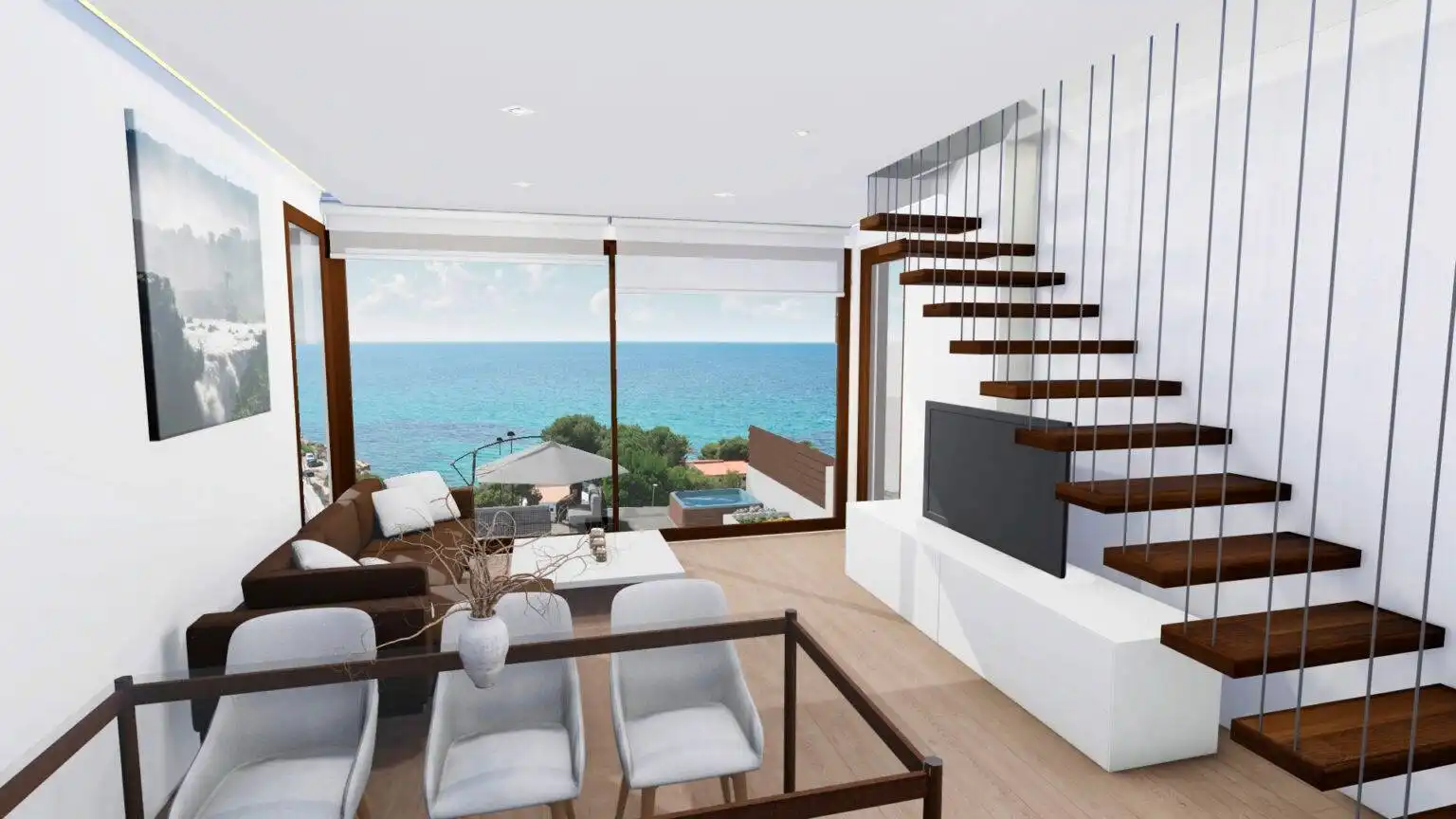 Living room of Apartments for sale in Cartagena  with Heating, Terrace and Furnished