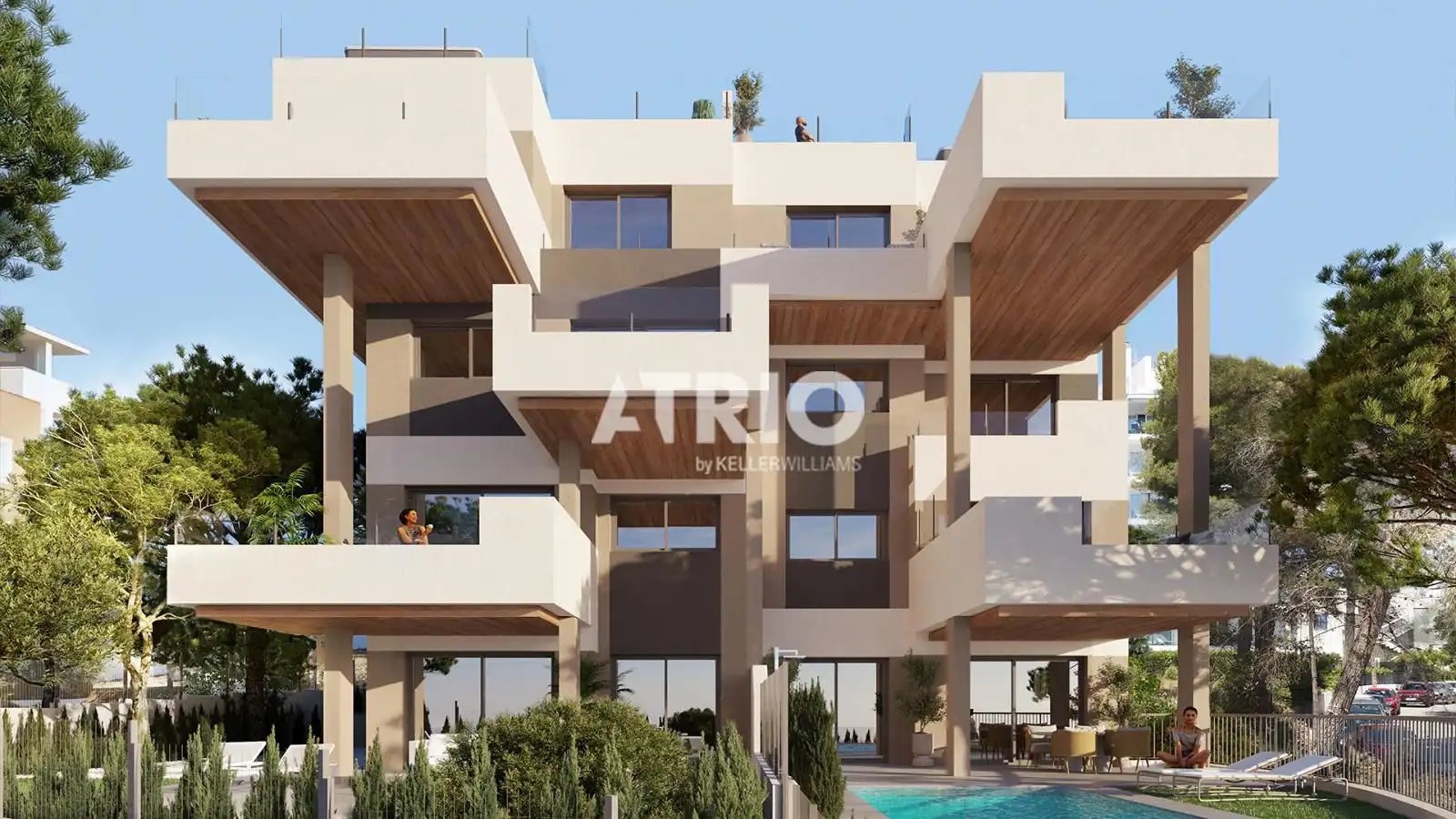 Außenansicht von Wohnung zum Verkauf in Capdepera mit Klimaanlage, Privatgarten und Terrasse