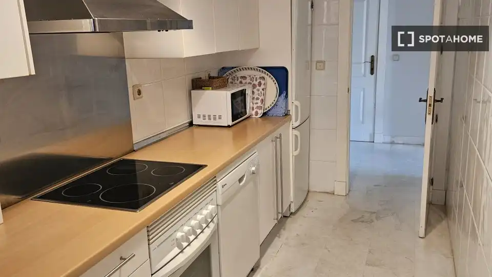 Cuina de Apartament per a compartir en Motril amb Aire condicionat, Terrassa i Moblat
