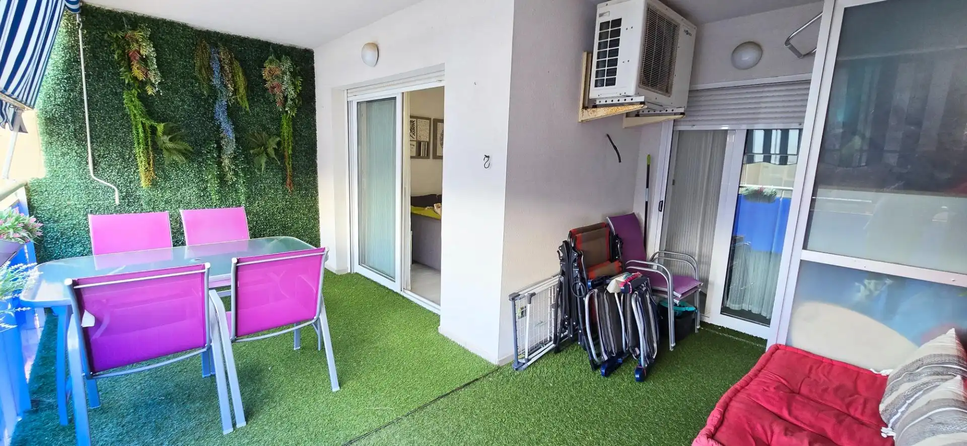 Terrasse von Wohnungen zur Miete in Villajoyosa / La Vila Joiosa mit Klimaanlage, Privatgarten und Terrasse