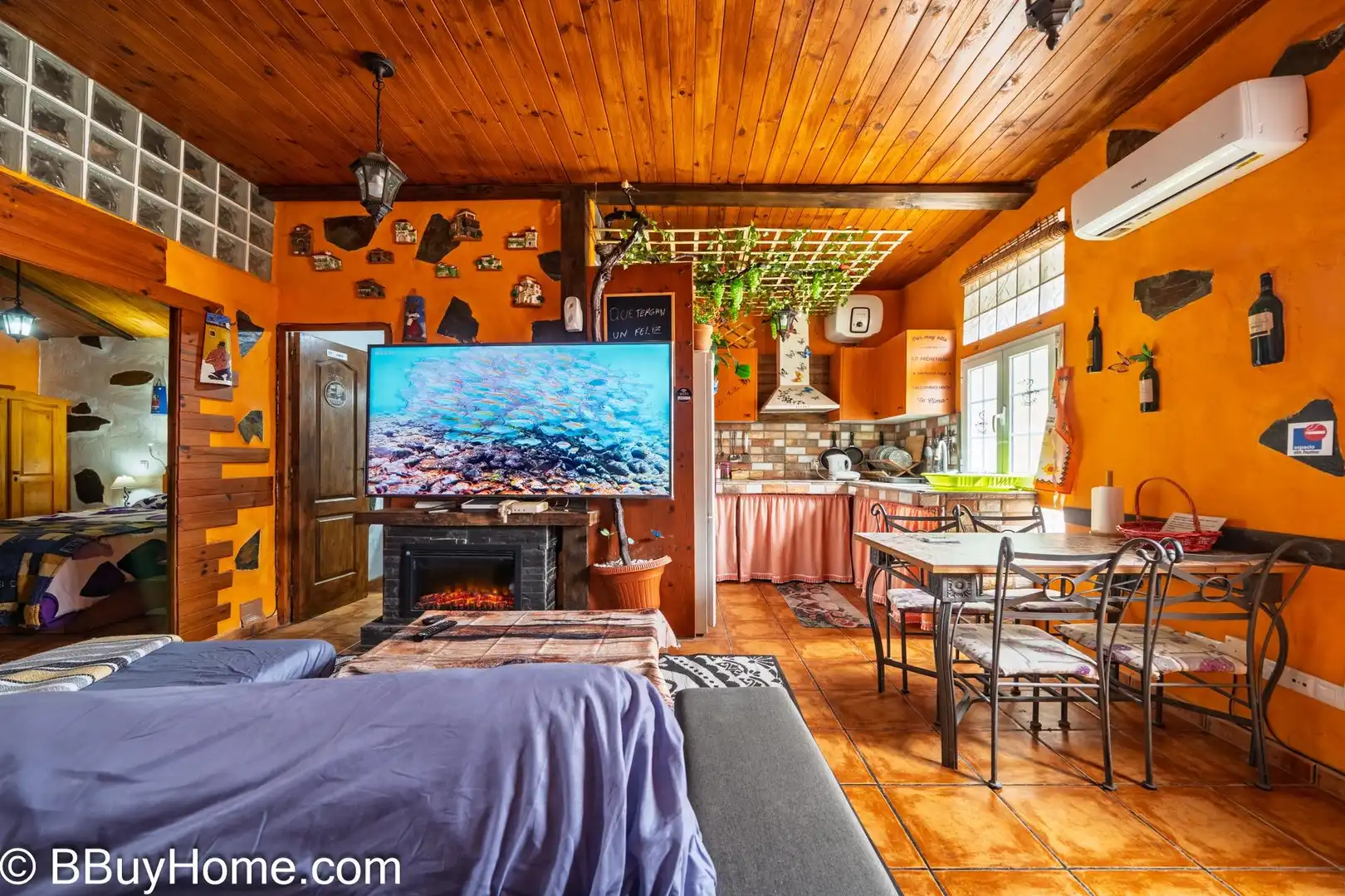Wohnzimmer von Wohnung zur Miete in Las Palmas de Gran Canaria mit Klimaanlage, Heizung und Terrasse