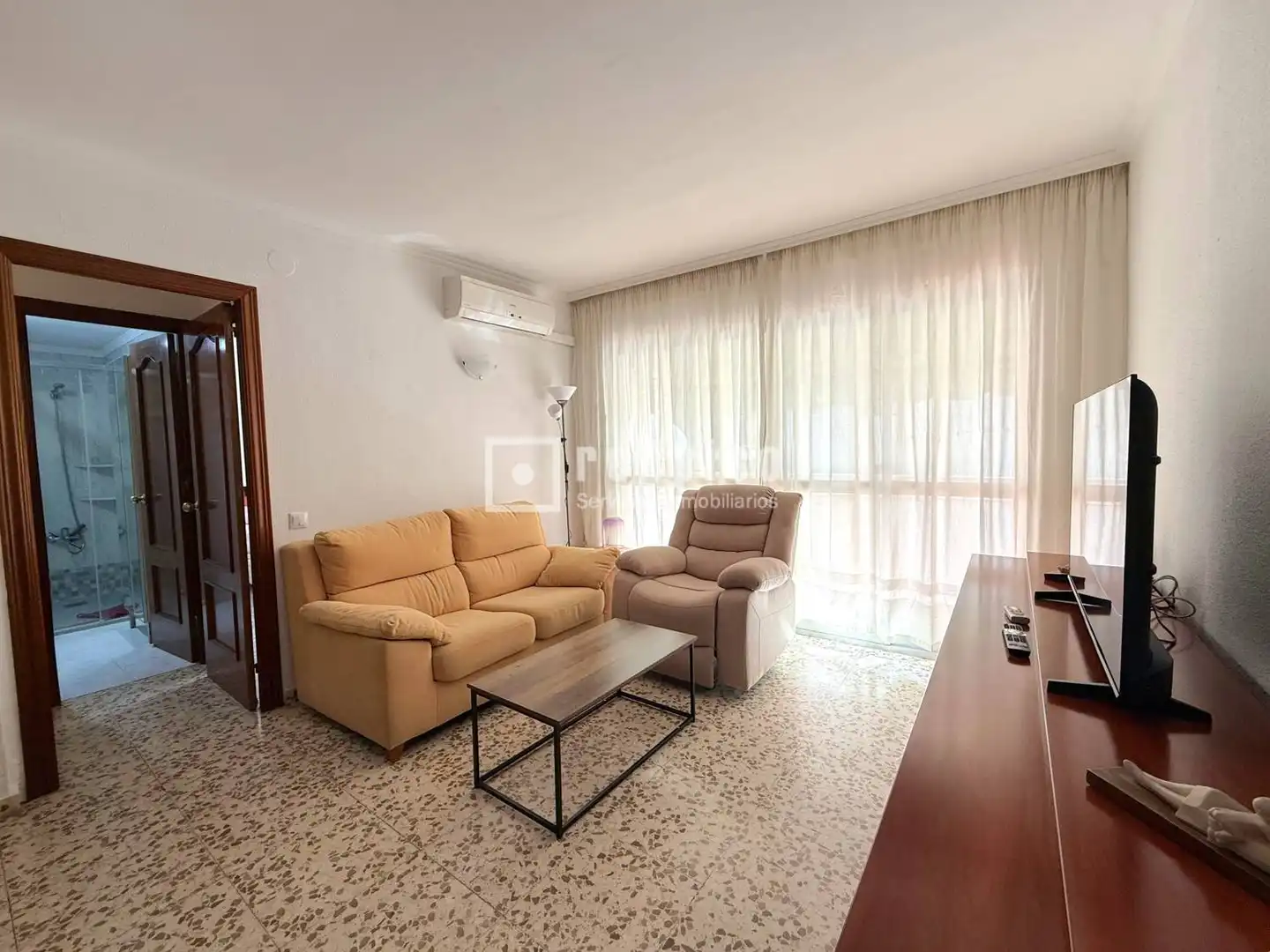 Wohnzimmer von Wohnung zur Miete in Málaga mit Klimaanlage, Terrasse und Möbliert