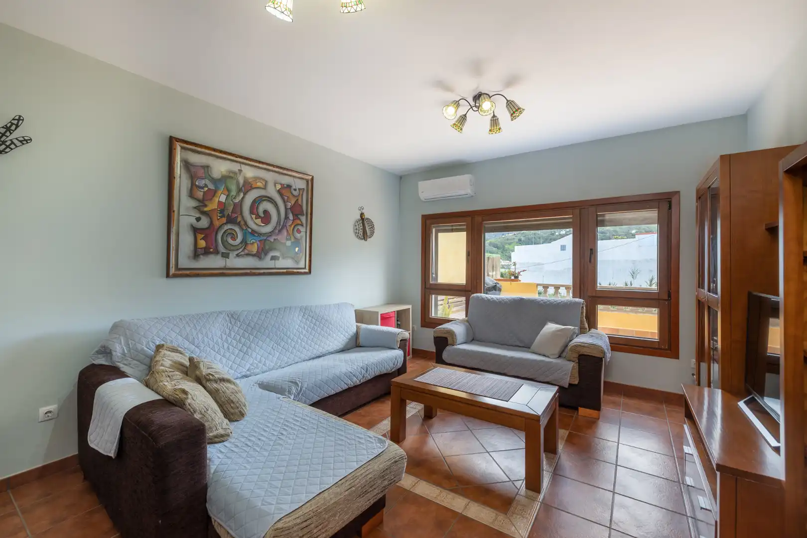 Sala de estar de Casa adosada en venta en Teror con Jardín privado, Terraza y Amueblado