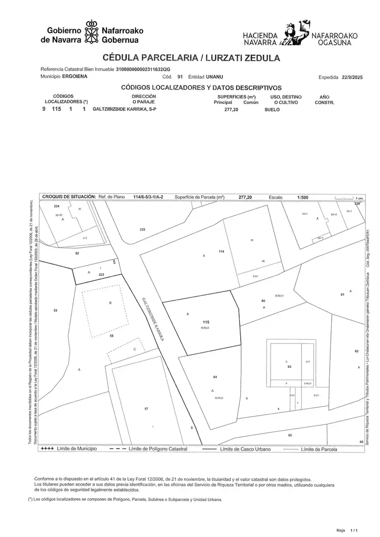 Terreno en venta en Ergoiena