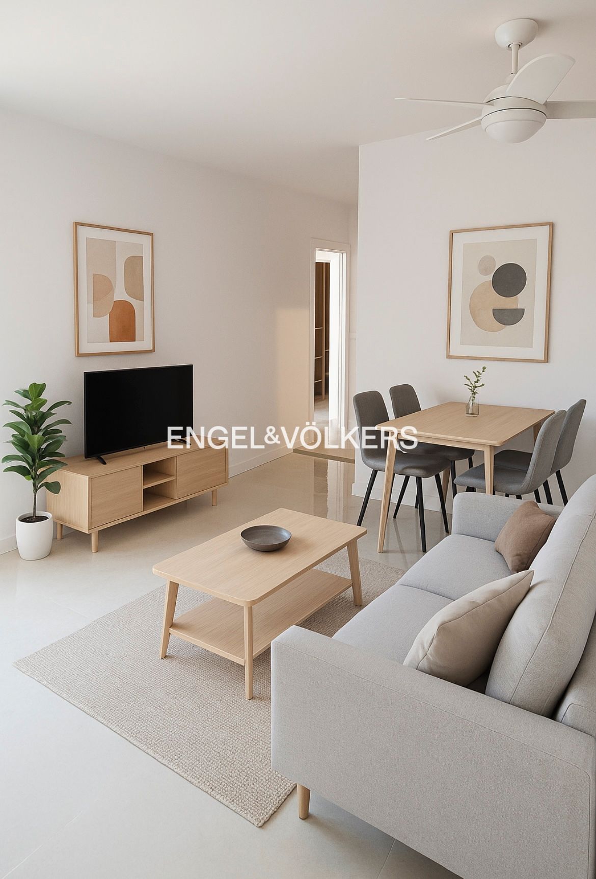 Sala d'estar de Apartament en venda en  Madrid Capital amb Calefacció i Moblat