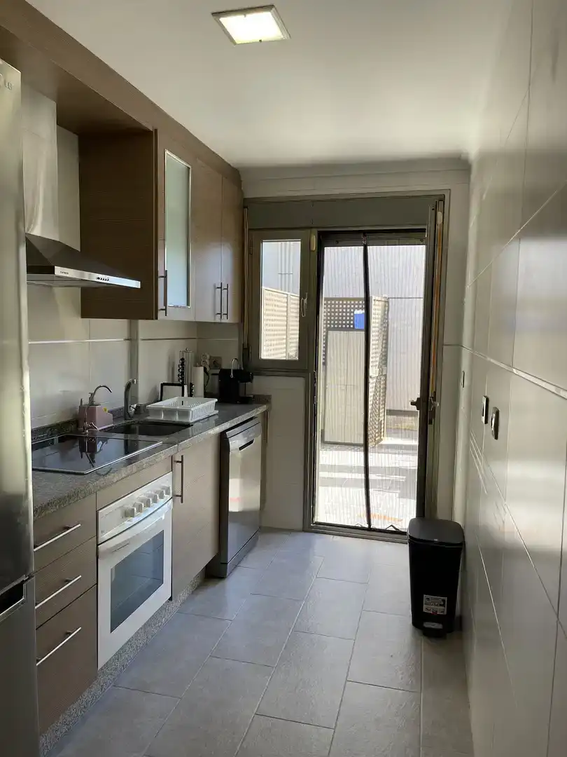 Kitchen of Flat for sale in Pilar de la Horadada  with Private garden, Swimming Pool and Furnished