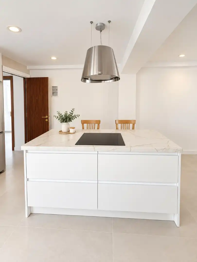 Küche von Wohnung zur Miete in Málaga mit Klimaanlage, Terrasse und Möbliert