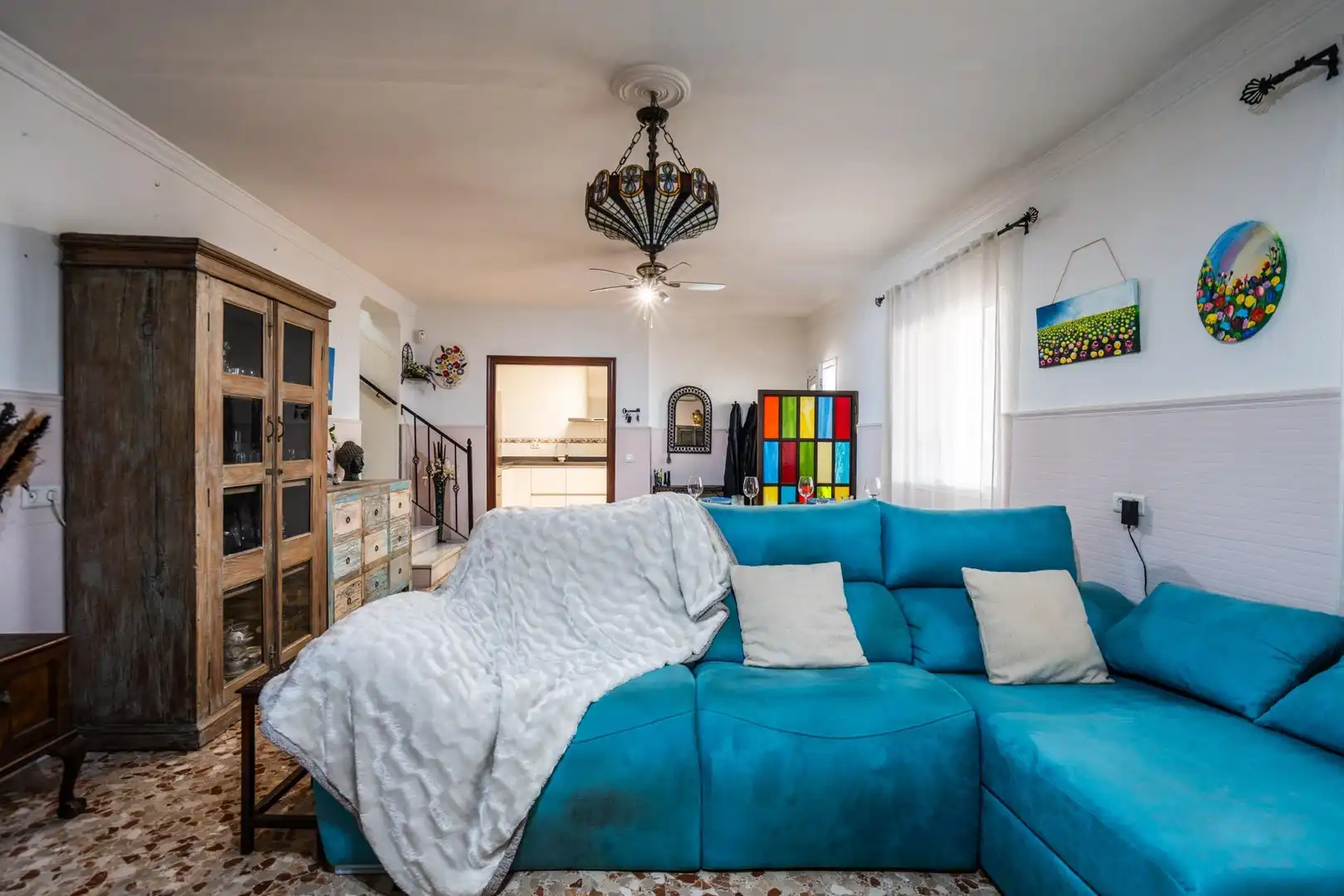 Living room of Houses for sale in Chiclana de la Frontera  with Air Conditioner, Heating and Private garden