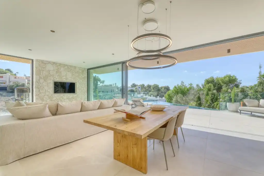 Dining room of Houses for sale in Calvià  with Air Conditioner, Private garden and Parquet flooring