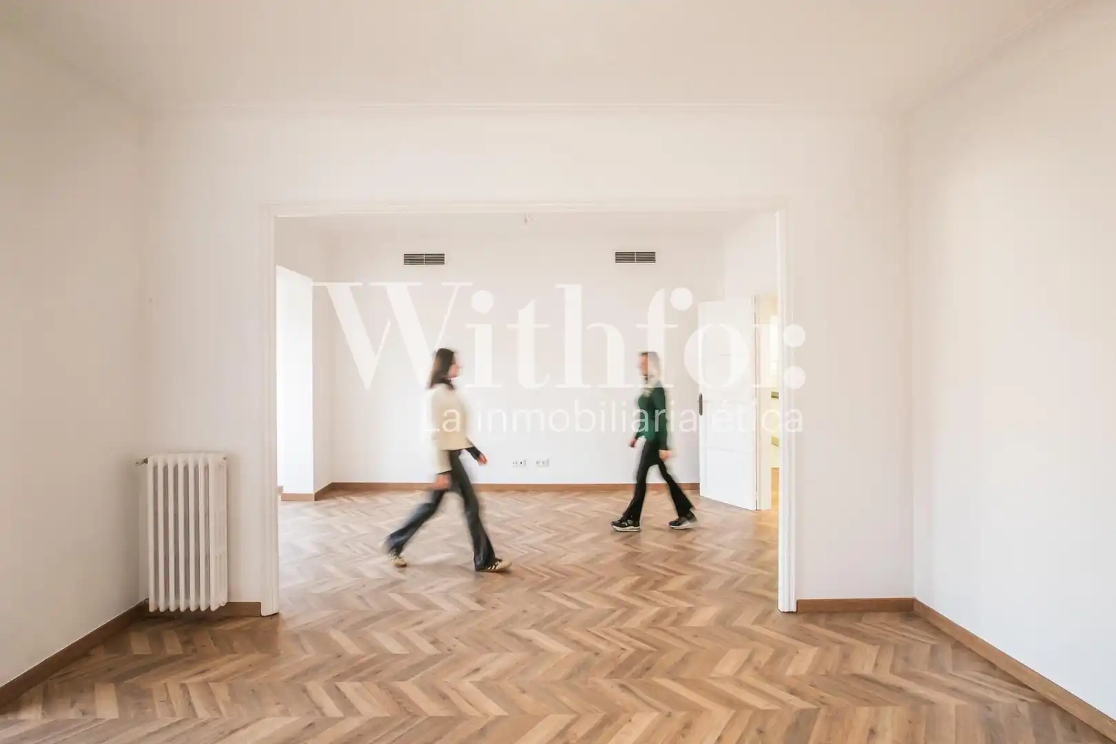 Sala de estar de Piso de alquiler en Barcelona con Aire acondicionado, Calefacción y Parquet