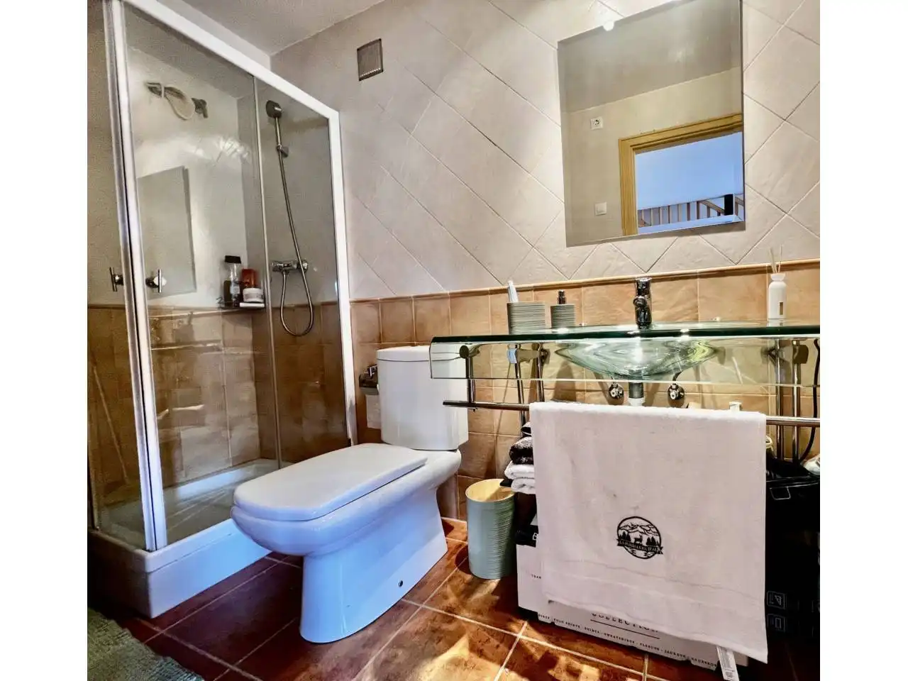 Baño de Apartamento de alquiler en Alp con Calefacción, Terraza y Amueblado