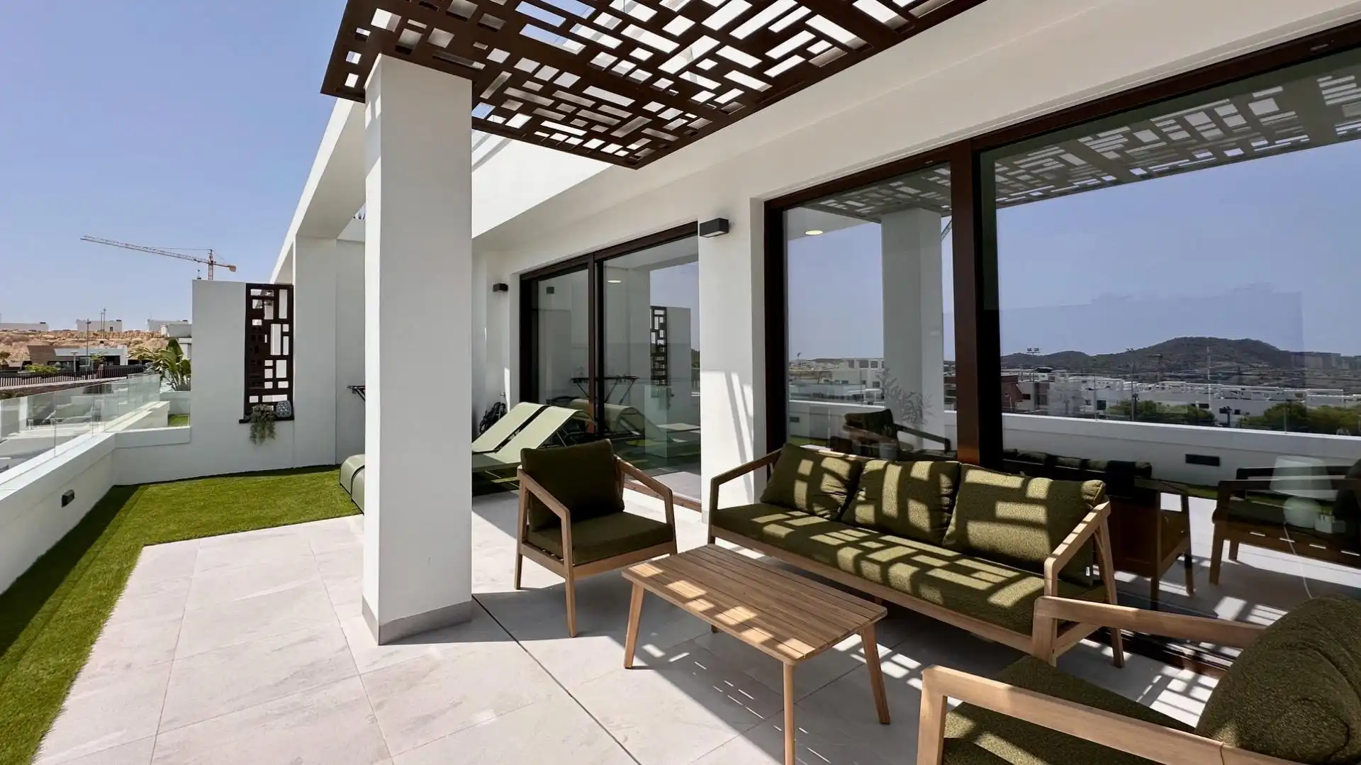 Terrace of Apartments for rent in Finestrat  with Air Conditioner, Heating and Private garden