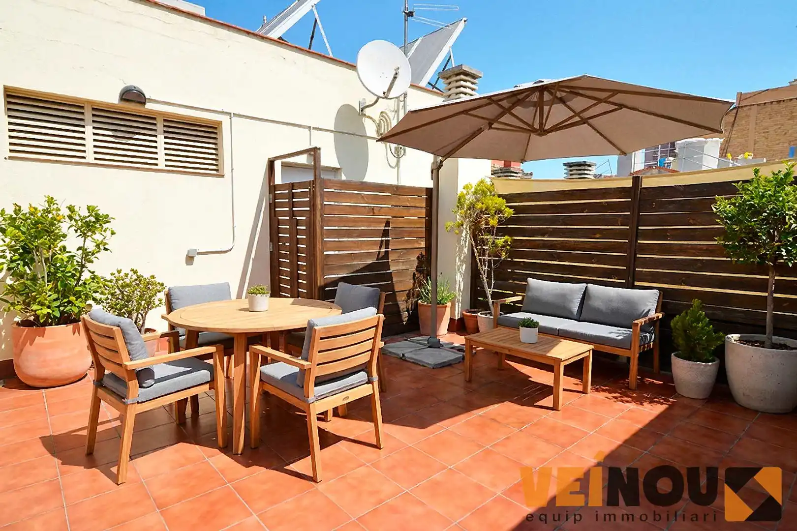 Terrace of Flat for sale in Badalona  with Air Conditioner, Heating and Terrace