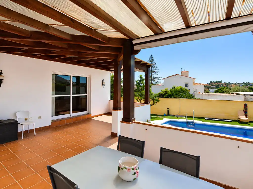 Terrassa de Casa o xalet en venda en Mijas amb Aire condicionat, Calefacció i Jardí privat