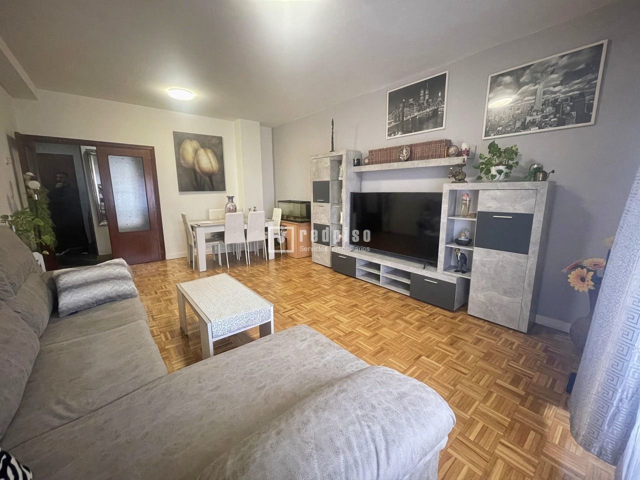Sala de estar de Piso en venta en  Madrid Capital con Aire acondicionado, Calefacción y Parquet