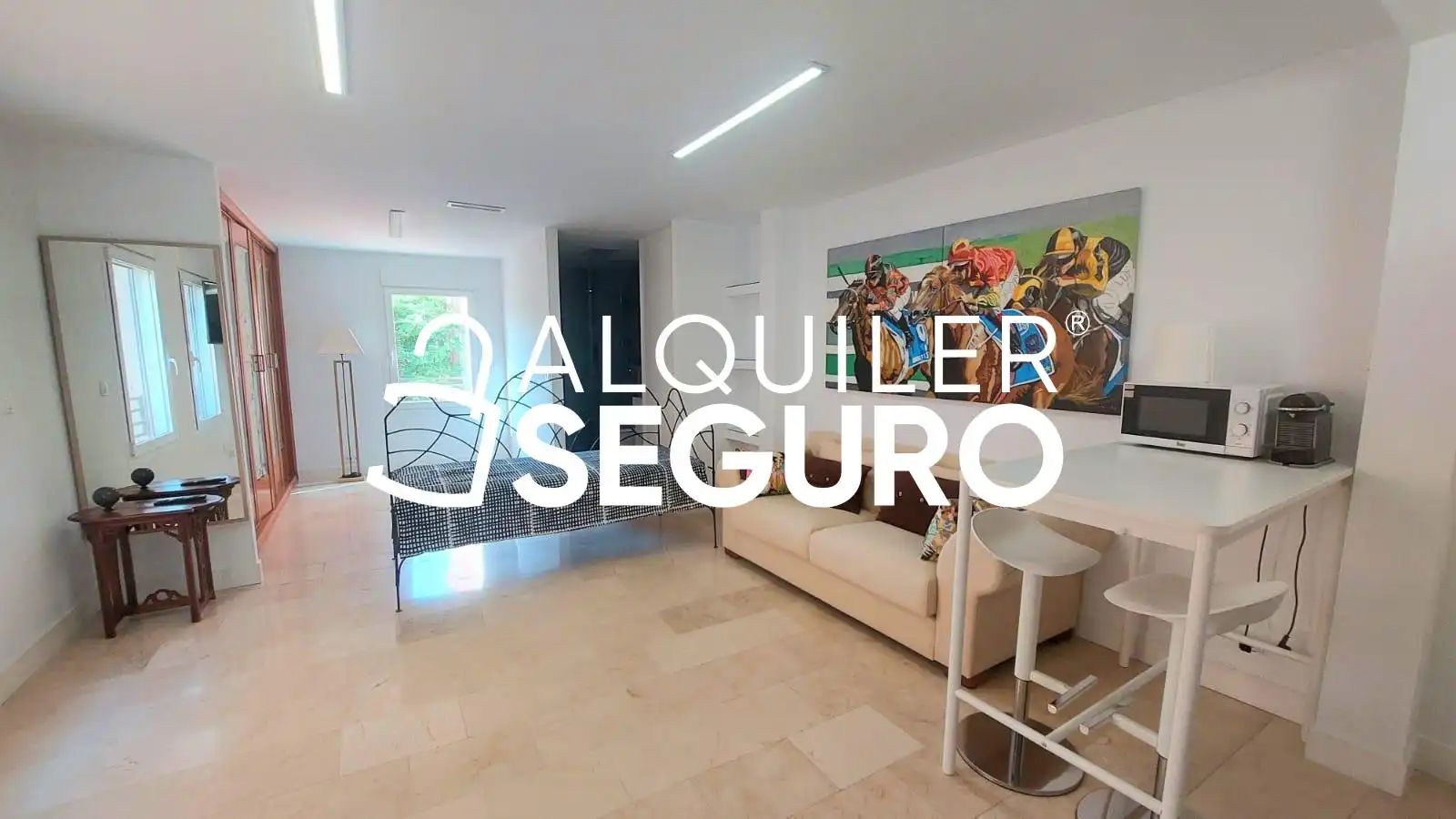 Wohnzimmer von Wohnung zur Miete in Madrid mit Klimaanlage und Möbliert