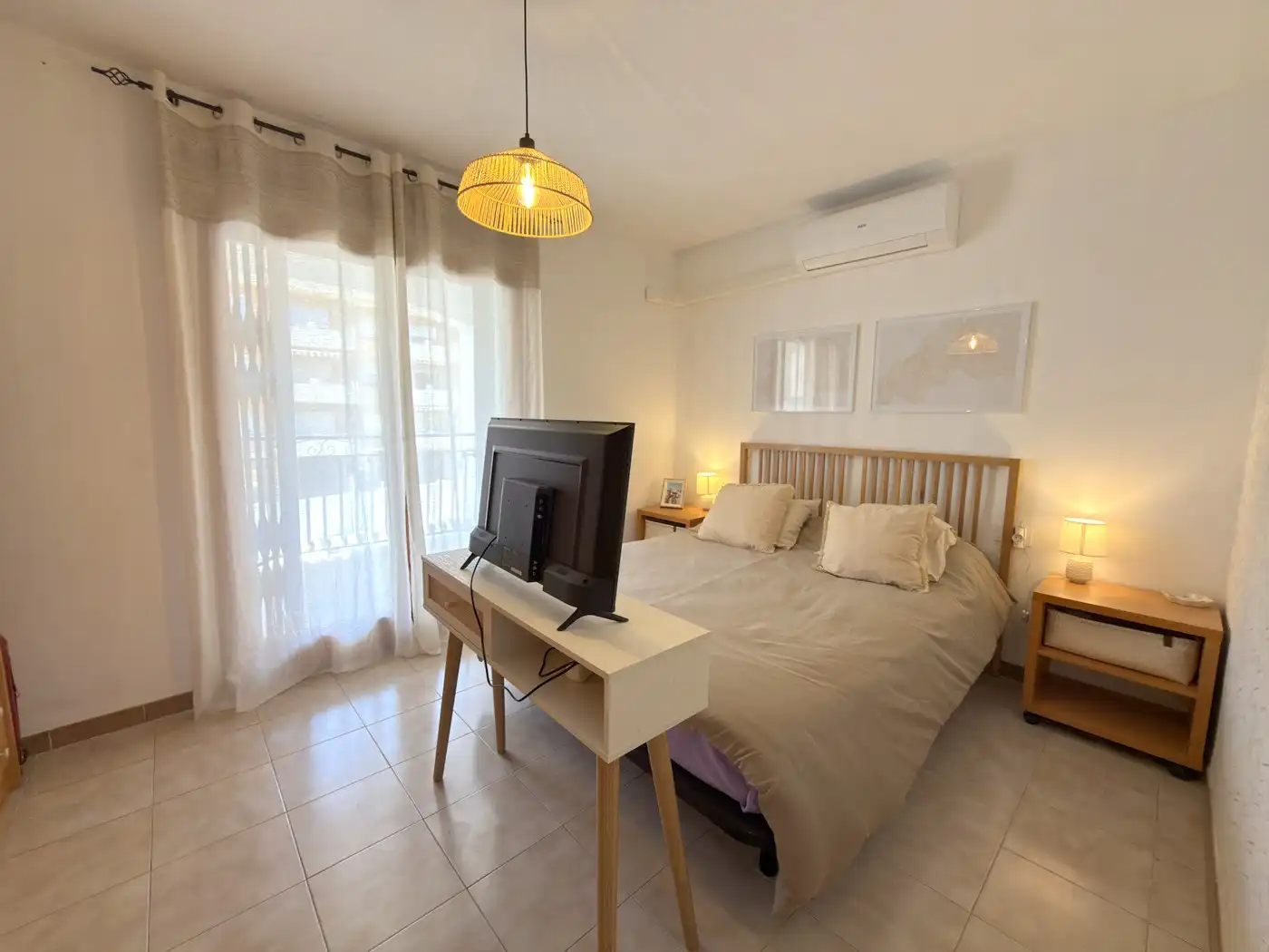 Bedroom of Detached homes for sale in Cunit  with Air Conditioner, Parquet flooring and Terrace