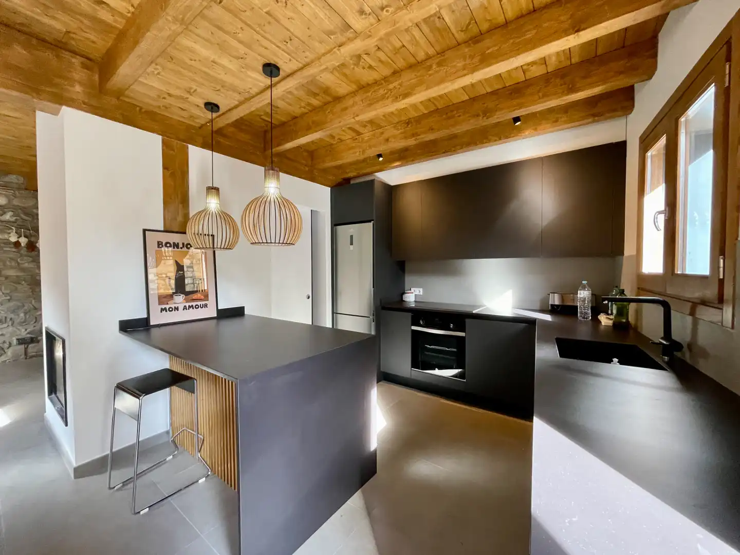 Cocina de Finca rústica en venta en Setcases con Calefacción, Parquet y Trastero