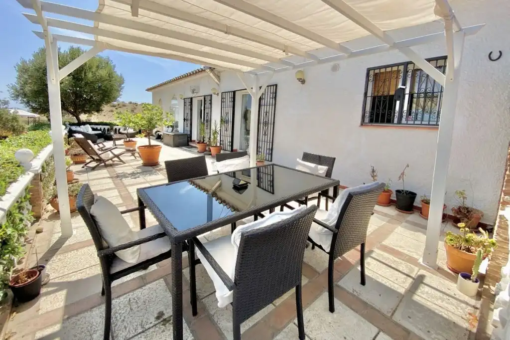 Terraza de Finca rústica en venta en Mijas con Jardín privado, Terraza y Piscina