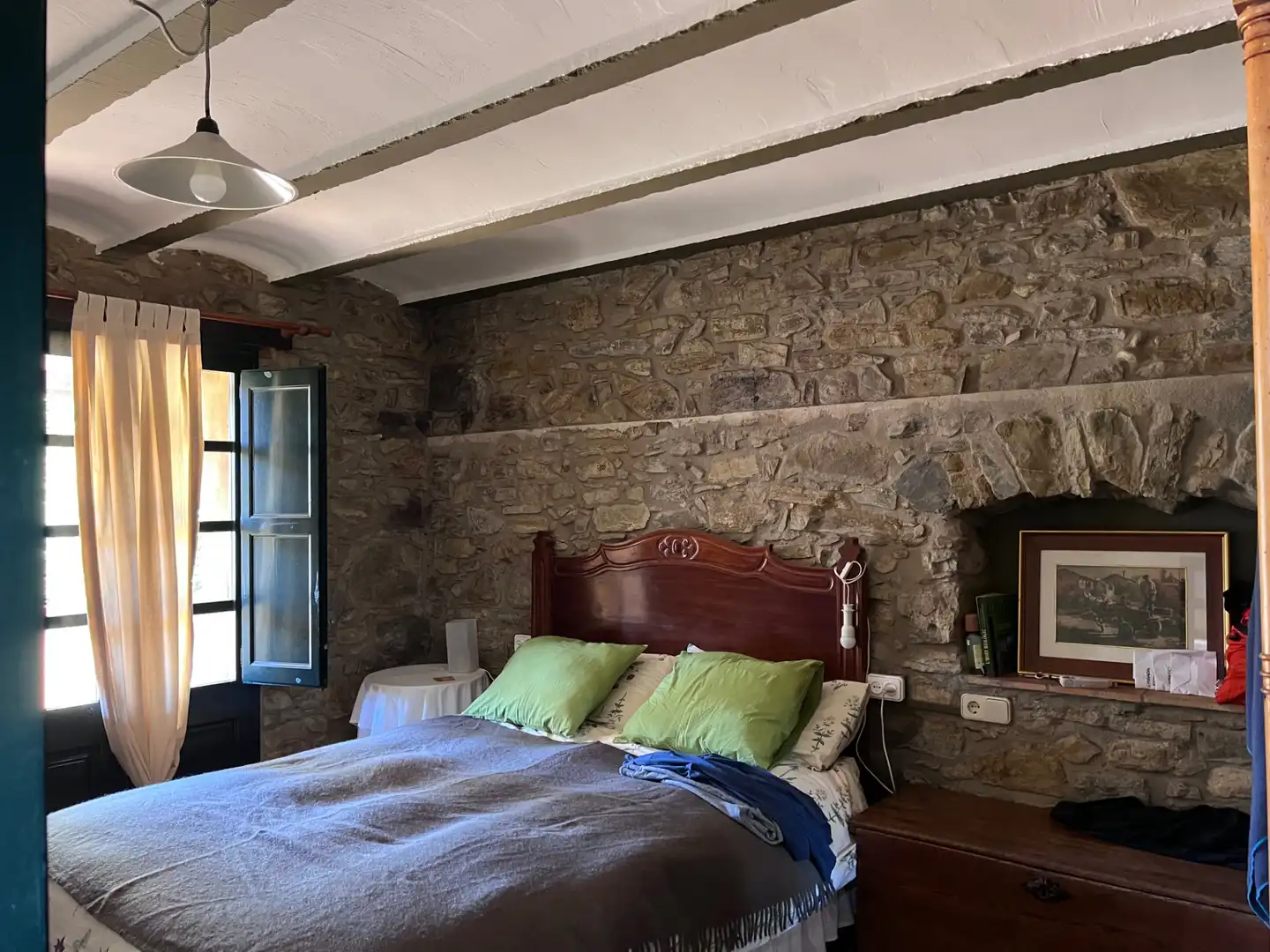 Dormitori de Finca rústica en venda en Mieres (Girona) amb Aire condicionat, Jardí privat i Parquet