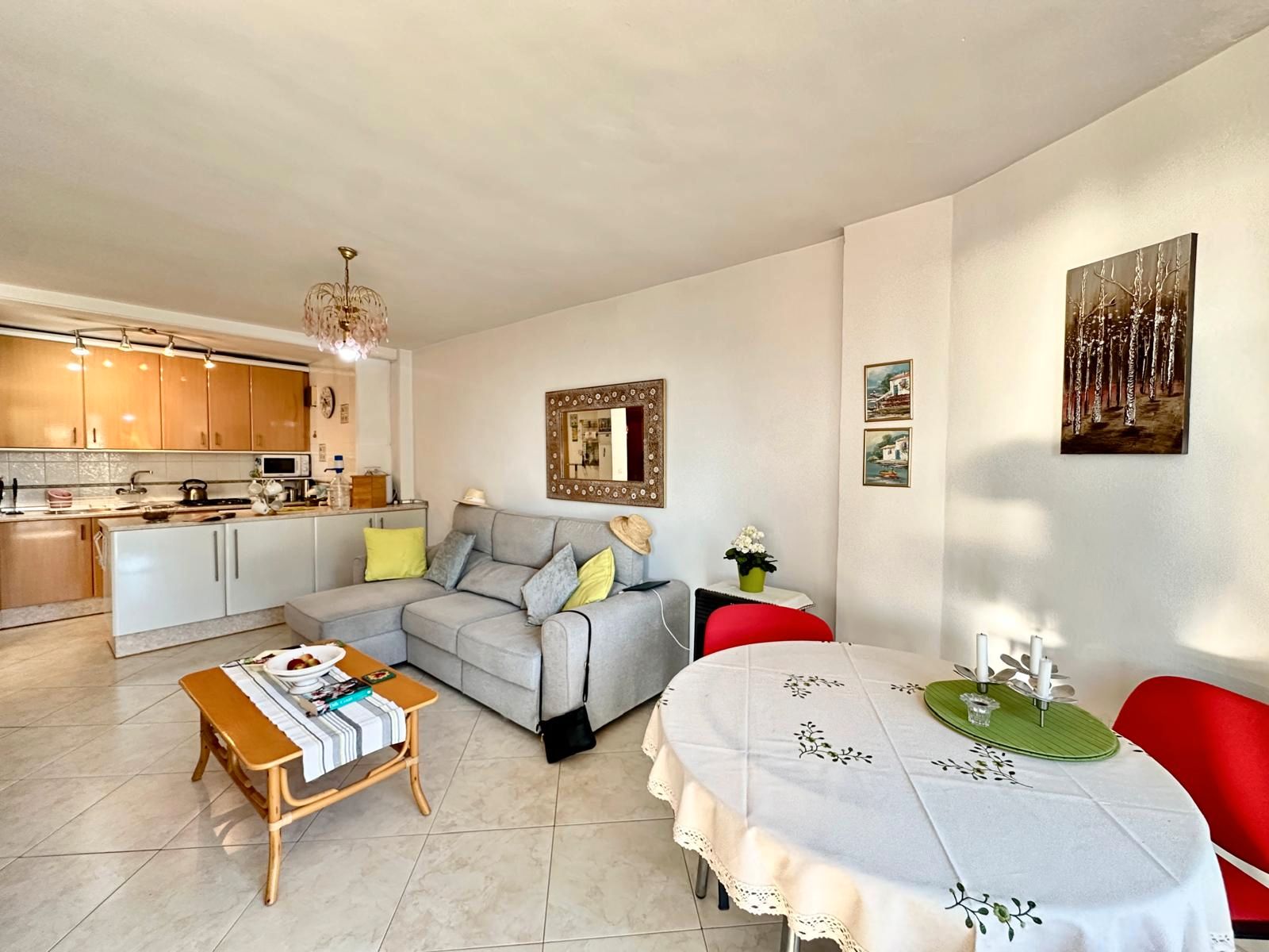 Sala d'estar de Apartament en venda en Benalmádena amb Terrassa, Moblat i Piscina comunitària