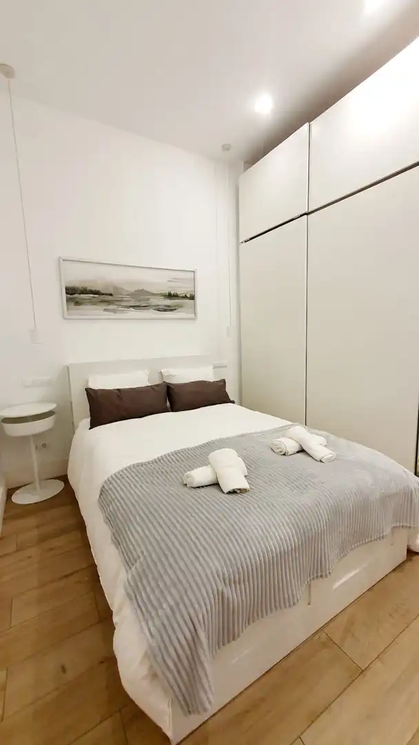 Bedroom of Flat for rent in Madrid  with Air Conditioner, Heating and Private garden