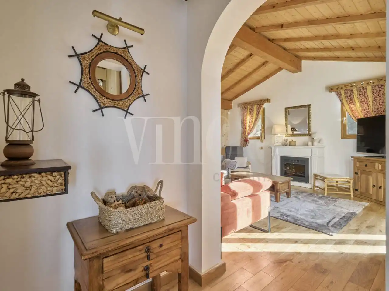 Sala de estar de Casa adosada en venta en Bolquère con Calefacción, Jardín privado y Parquet