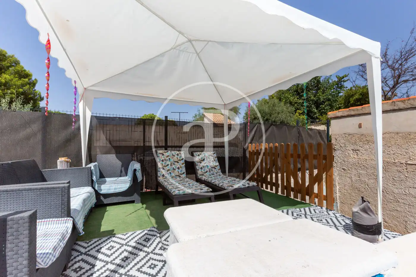 Terraza de Casa o chalet en venta en La Pobla de Vallbona con Aire acondicionado, Jardín privado y Terraza