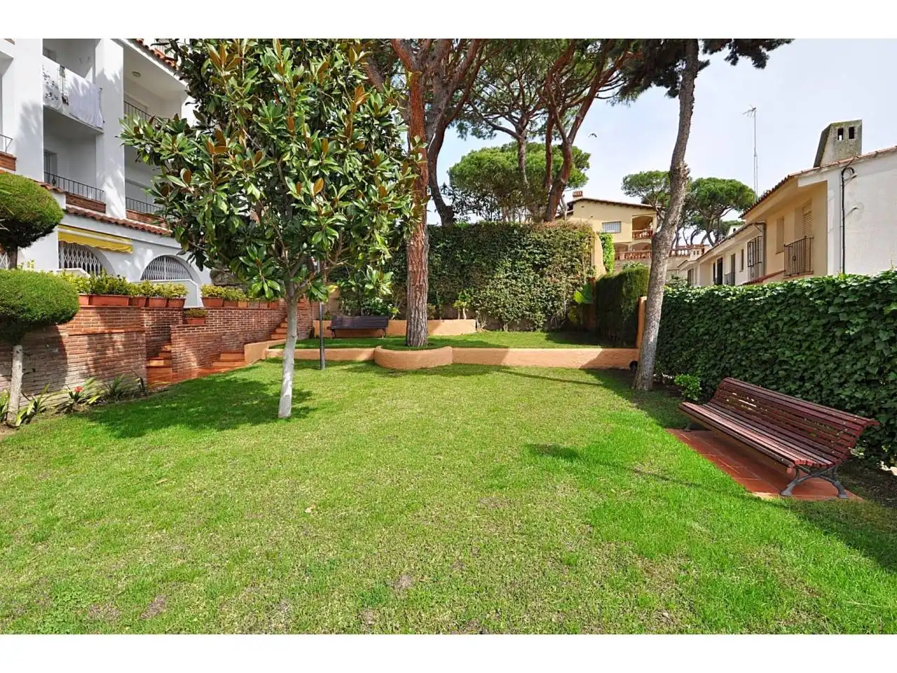 Garden of Attic for sale in Lloret de Mar  with Air Conditioner, Heating and Furnished