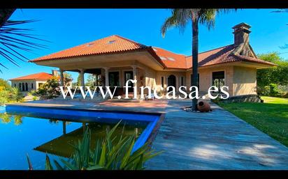 Exterior view of House or chalet for sale in Baiona  with Air Conditioner, Terrace and Swimming Pool