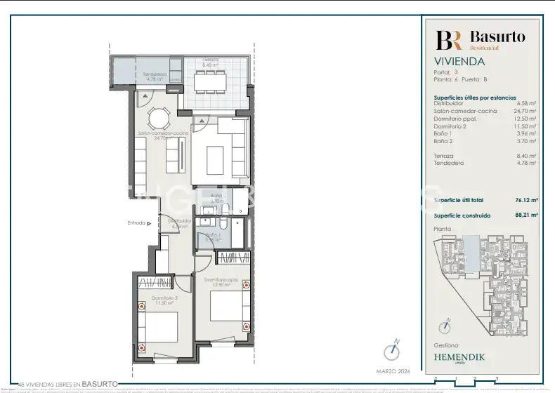 Piso en venta en Bilbao  con Calefacción, Terraza y Trastero