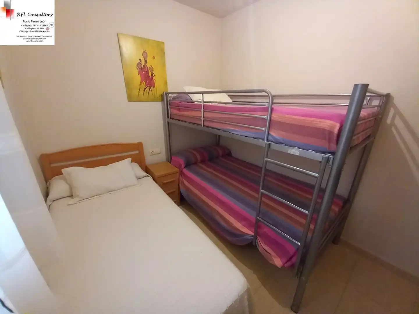 Schlafzimmer von Wohnungen zum Verkauf in L'Ampolla mit Heizung, Terrasse und Möbliert