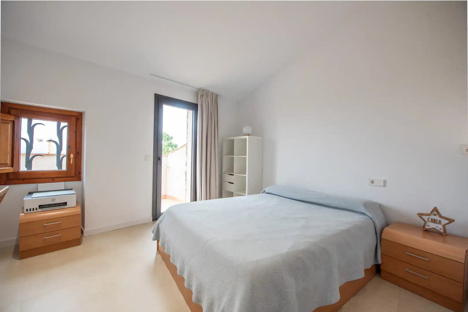 Schlafzimmer von Country house zur Miete in Santa Cristina d'Aro mit Klimaanlage, Heizung und Privatgarten