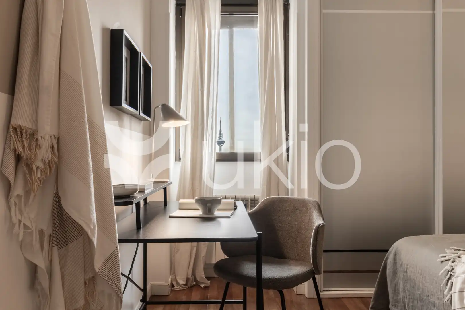 Habitación de Apartamento de alquiler en Madrid con Aire acondicionado, Calefacción y Amueblado