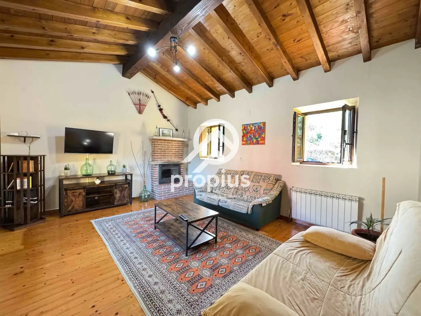 Living room of Houses for sale in Llanes  with Heating, Private garden and Parquet flooring