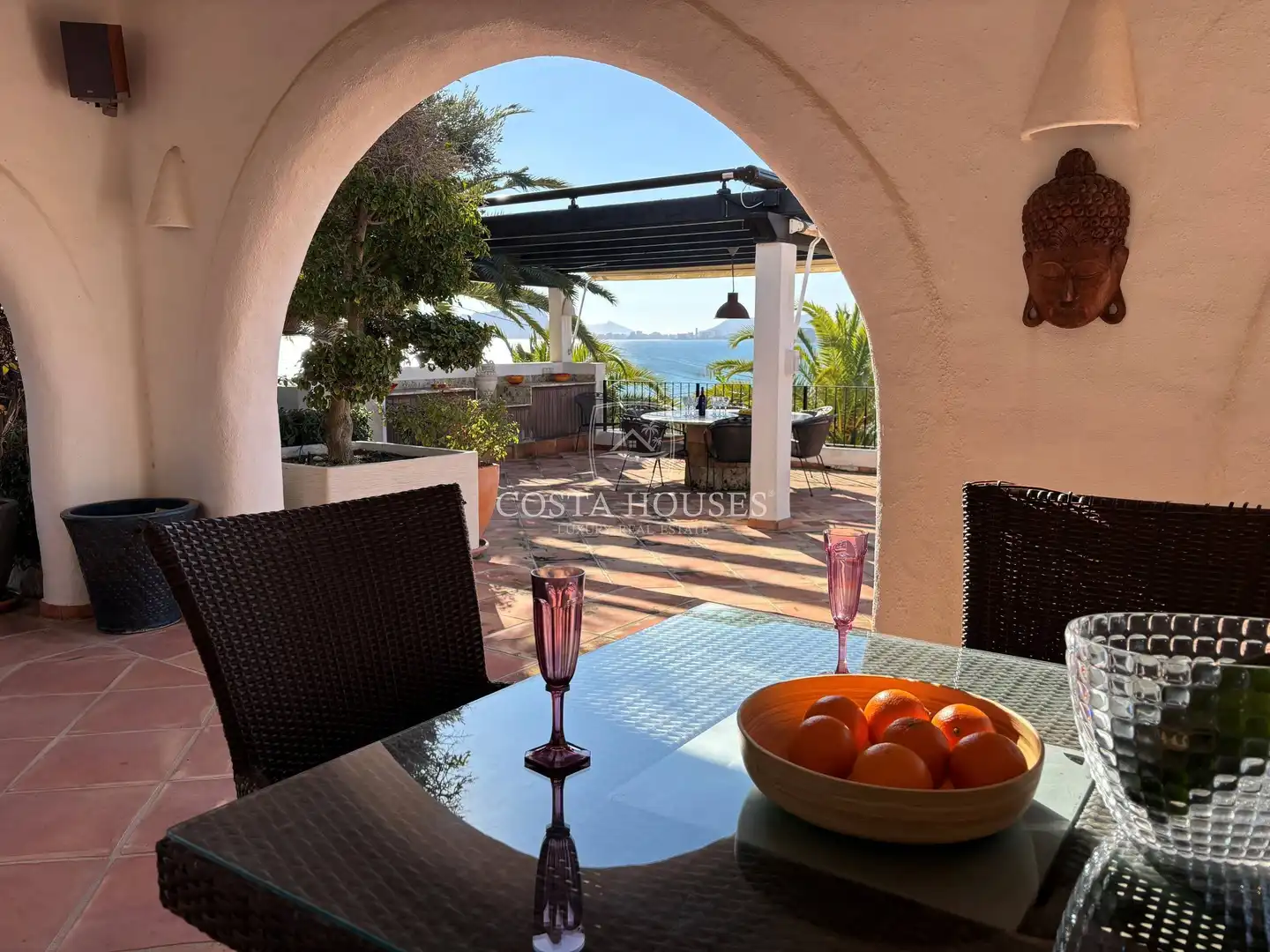 Terrassa de Casa o xalet en venda en Moraira amb Aire condicionat, Calefacció i Jardí privat