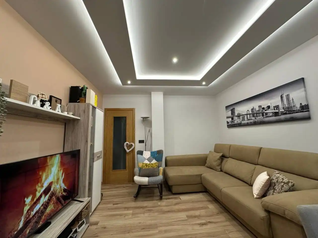 Sala de estar de Piso en venta en Ourense Capital  con Calefacción, Trastero y Balcón